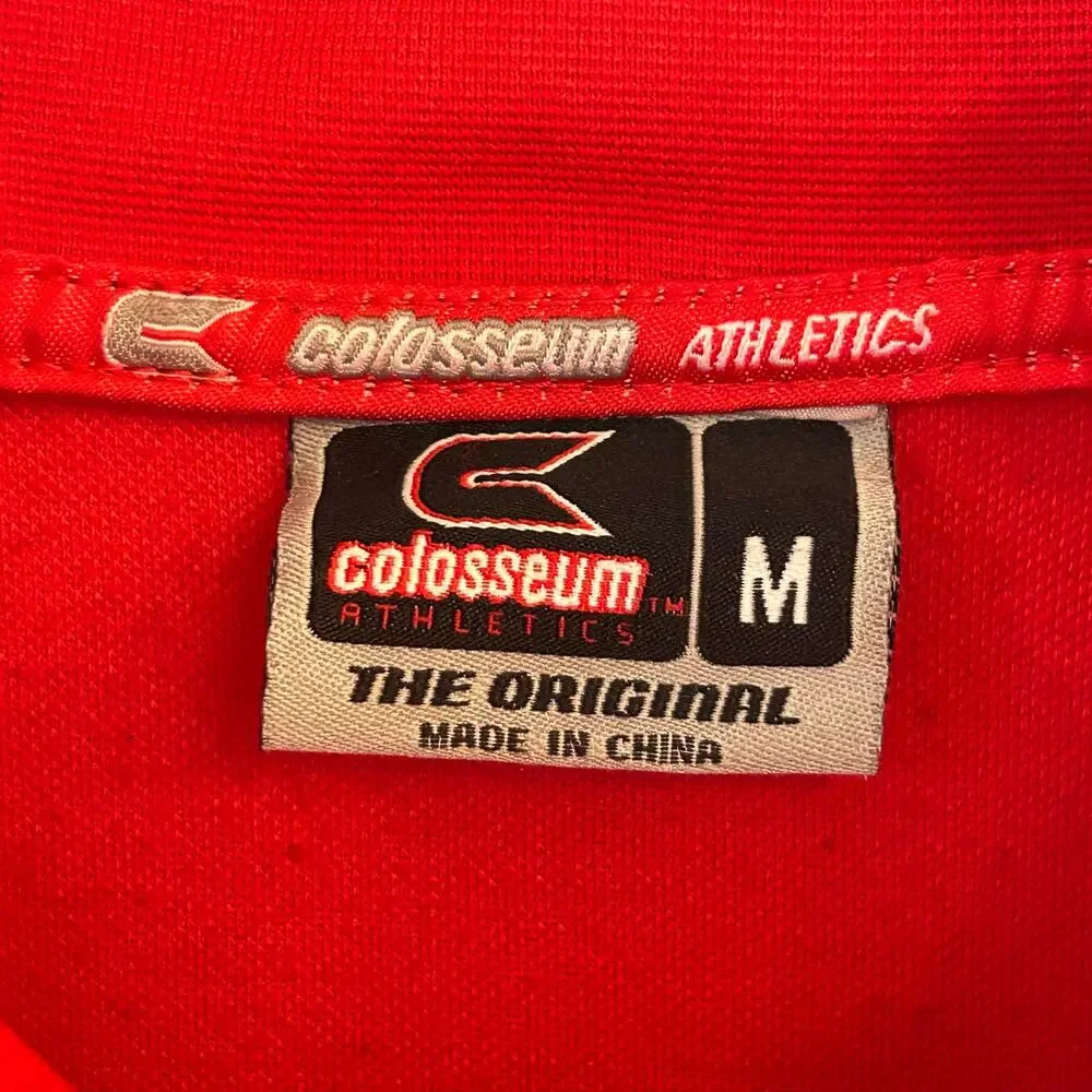 Vintage Colosseum Ohio State Buckeyes Full-Zip Track Jacket Red Gray Mens Medium